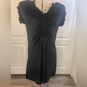 Black ruched‎ dress by Susie Rose